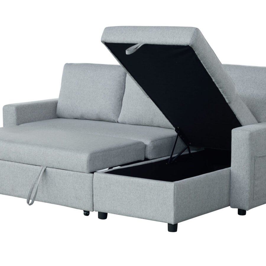 Rosy Sofa Bed with Chaise & Storage + USB - SOLD OUT
