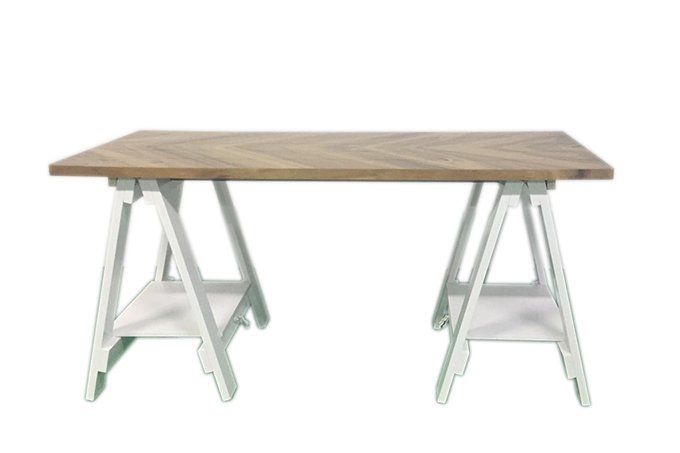 Trestle Desk Two Tone