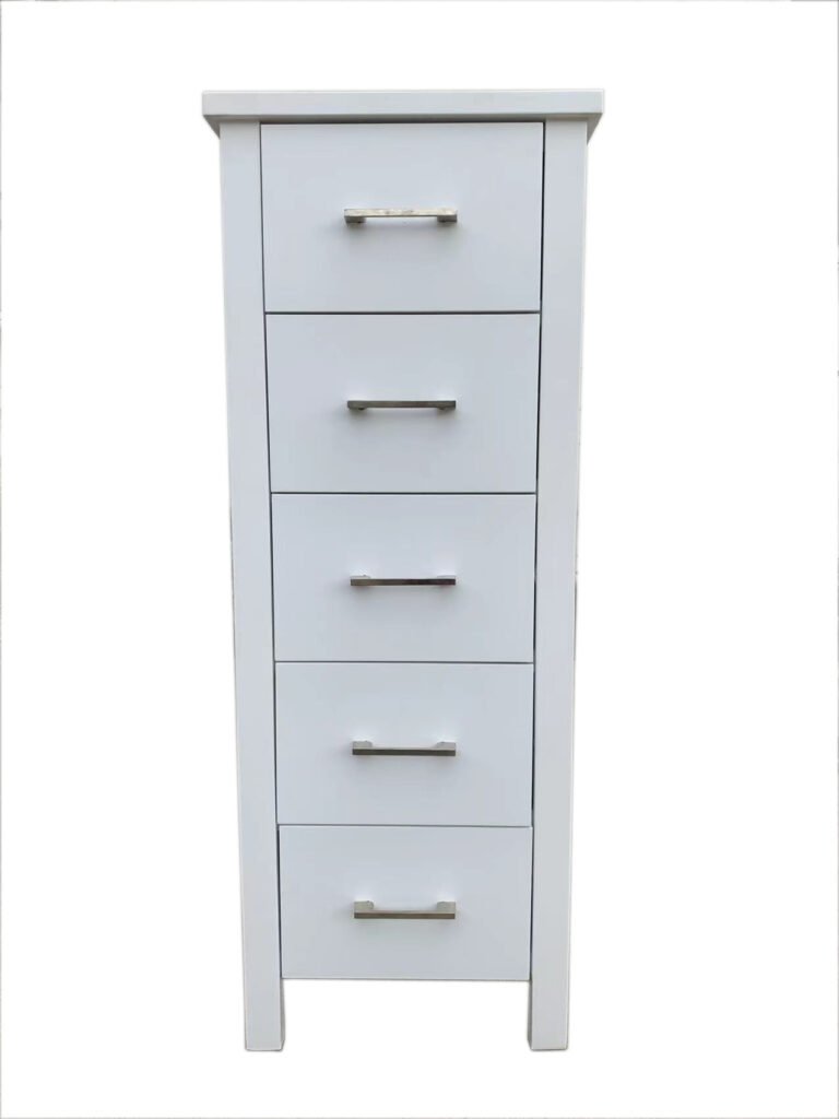 White Tina 5 Drw Slimboy