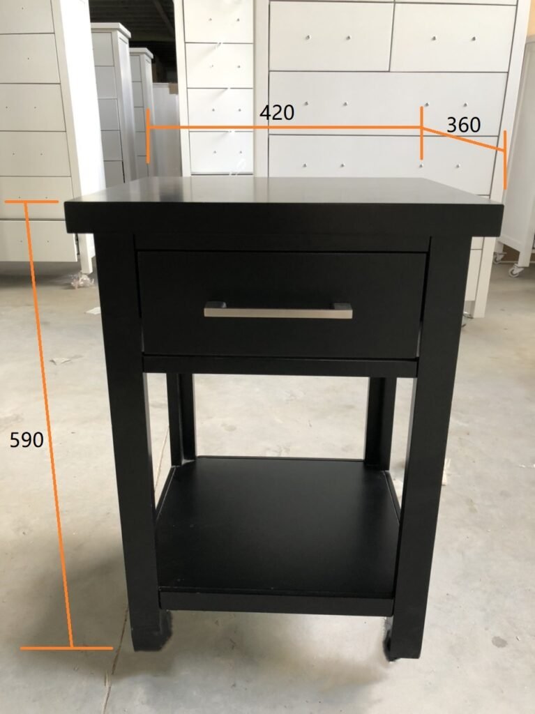 Master 1 Drw Bedside Black