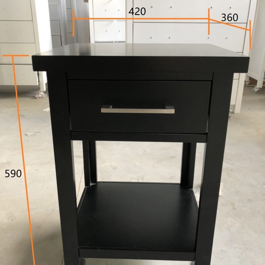 Master 1 Drw Bedside Black