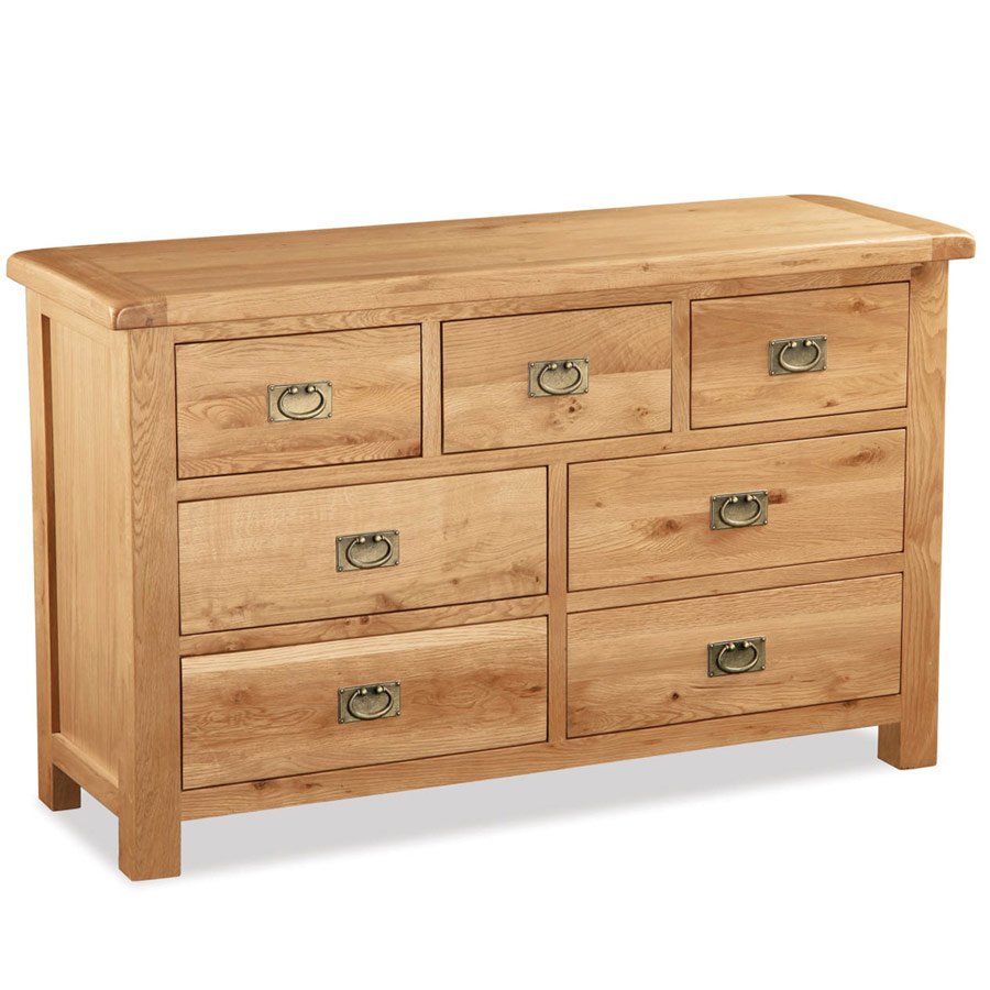 Bright 7 Drw Dresser With Mirror
