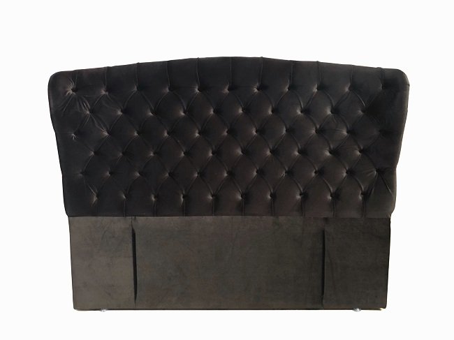 London Headboard- Black Velvet