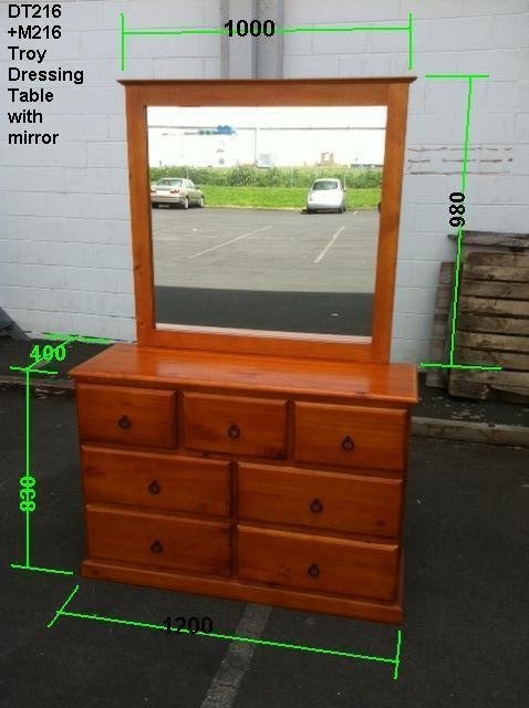 Troy 7 Drw Dresser With Mirror